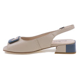 Sandale dama elegante Feeling piele naturala D25-026-02 bej-2