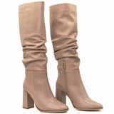 cizme dama Anna Viotti din piele naturala D 26-duke bej 