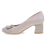 Pantofi dama eleganti Anna Viotti din piele naturala D2633 bej-2