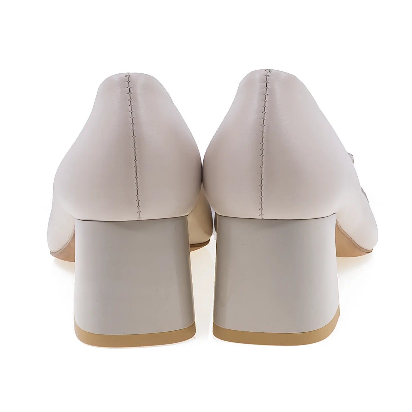 Pantofi dama eleganti Anna Viotti din piele naturala D2633 bej-4