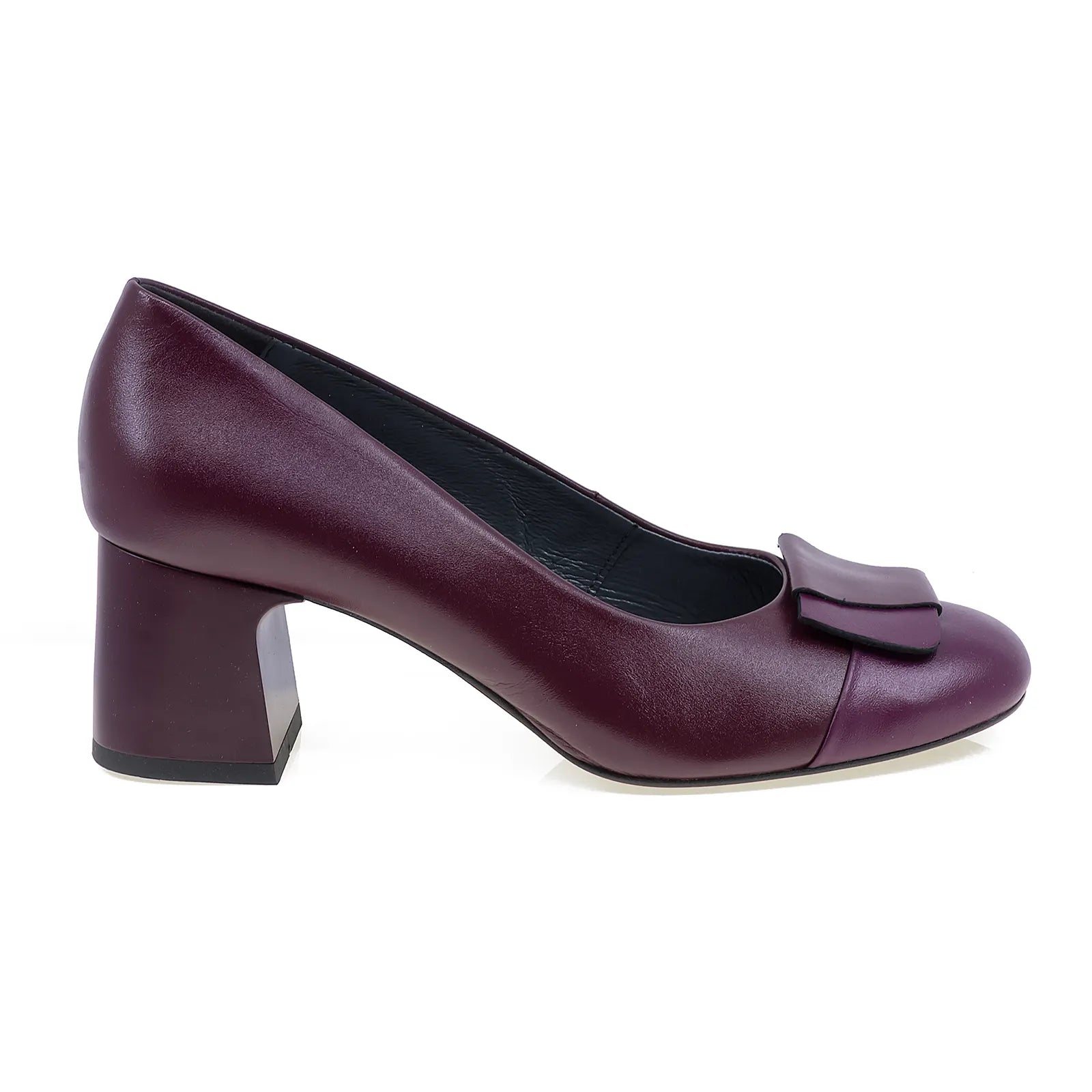 Pantofi dama eleganti Anna Viotti piele naturala D2633 visiniu