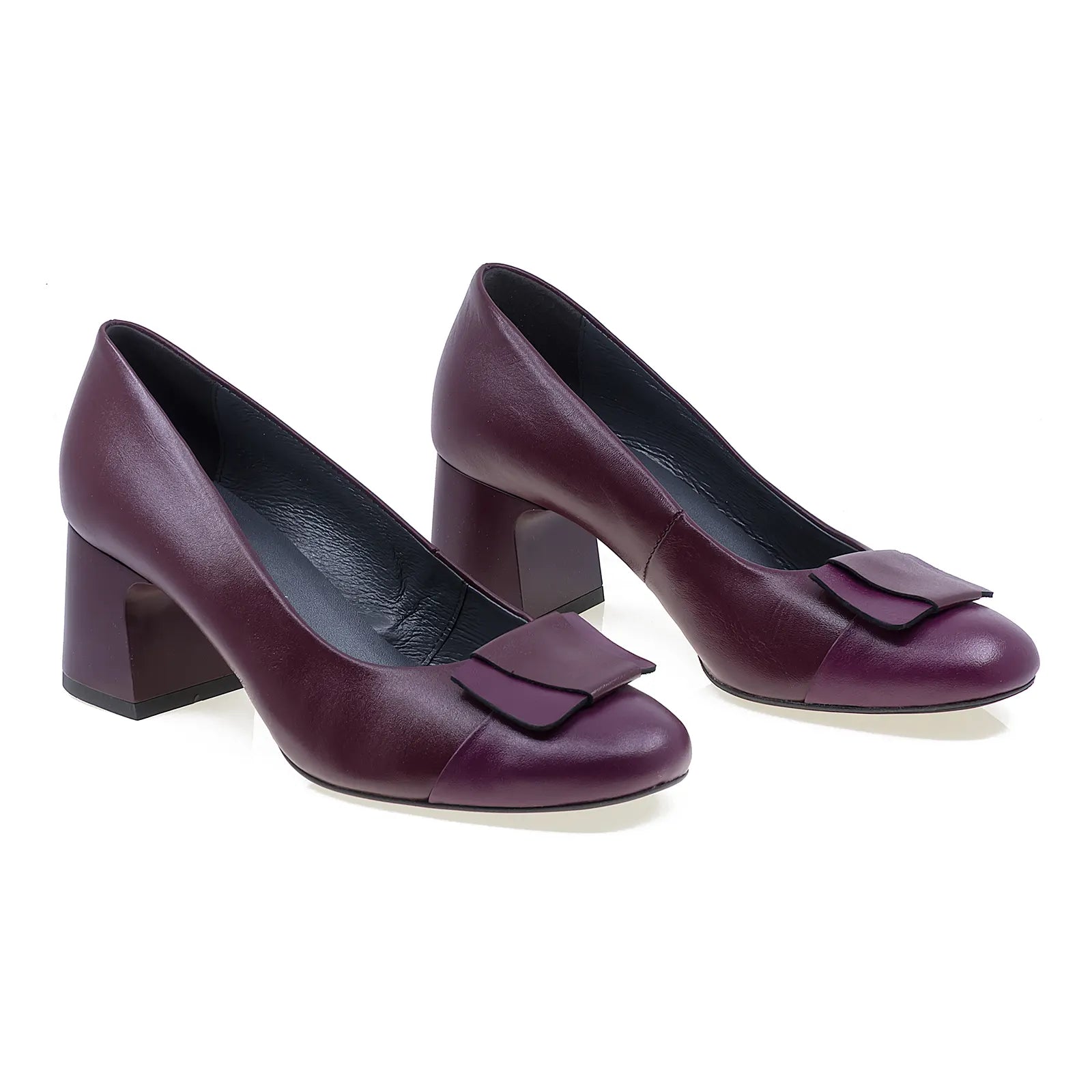 Pantofi dama eleganti Anna Viotti piele naturala D2633 visiniu
