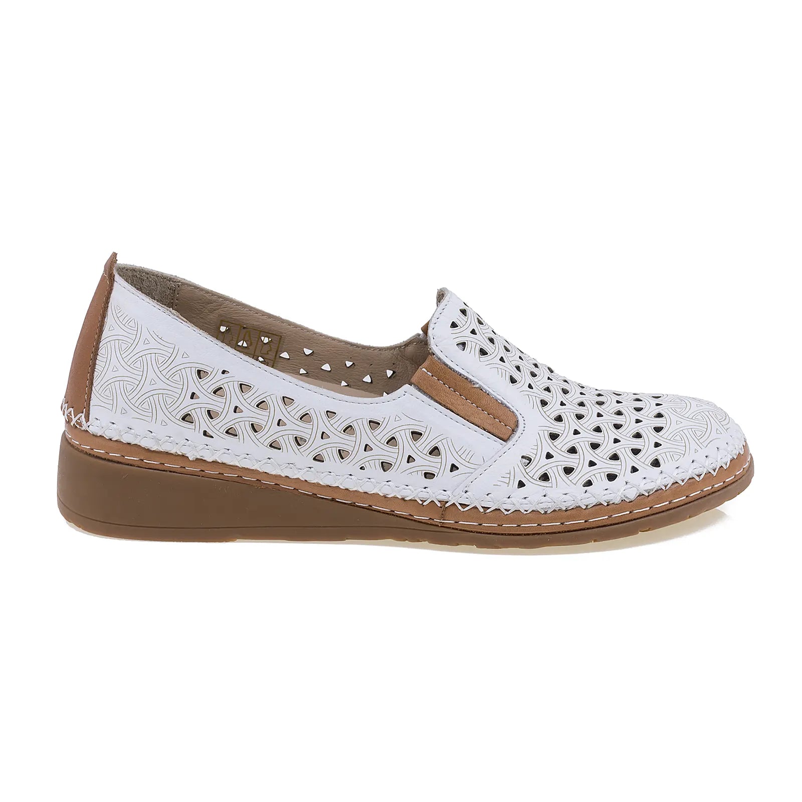 Pantofi dama casual Anna Viotti piele naturala D27-04163 alb
