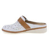 Saboti dama casual Anna Viotti piele naturala D27-04195 alb