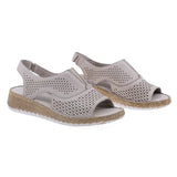 Sandale dama casual Anna Viotti piele naturala D27-255816 gri