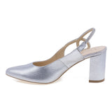 Pantofi dama eleganti Anna Viotti piele naturala D2813 argintiu