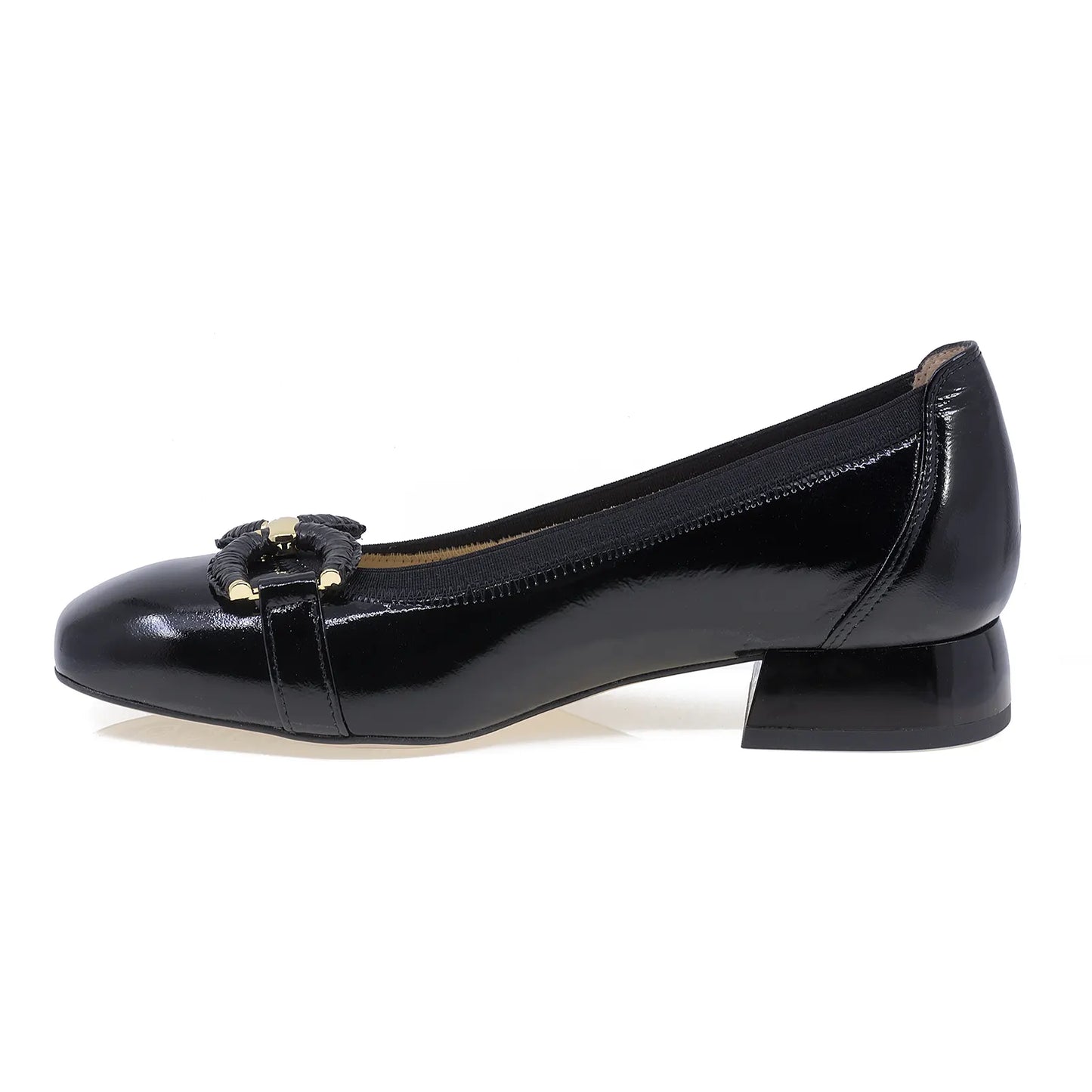 Pantofi dama eleganti Anna Viotti din piele lacuita D2842 negru-2