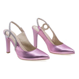 Pantofi dama eleganti Anna Viotti din piele naturala D2880 roz-1