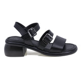 Sandale dama casual Anna Viotti piele naturala D29-TAS317 negru