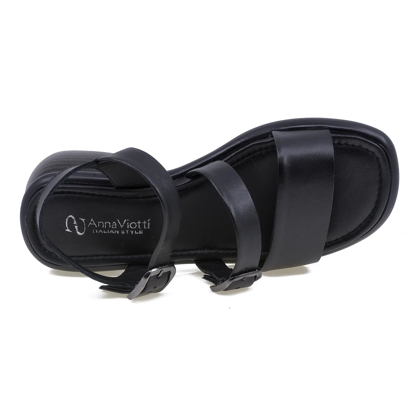 Sandale dama casual Anna Viotti piele naturala D29-TAS317 negru-3