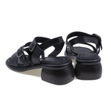 Sandale dama casual Anna Viotti piele naturala D29-TAS317 negru-4