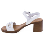 Sandale dama casual Anna Viotti piele naturala D42-13131 alb