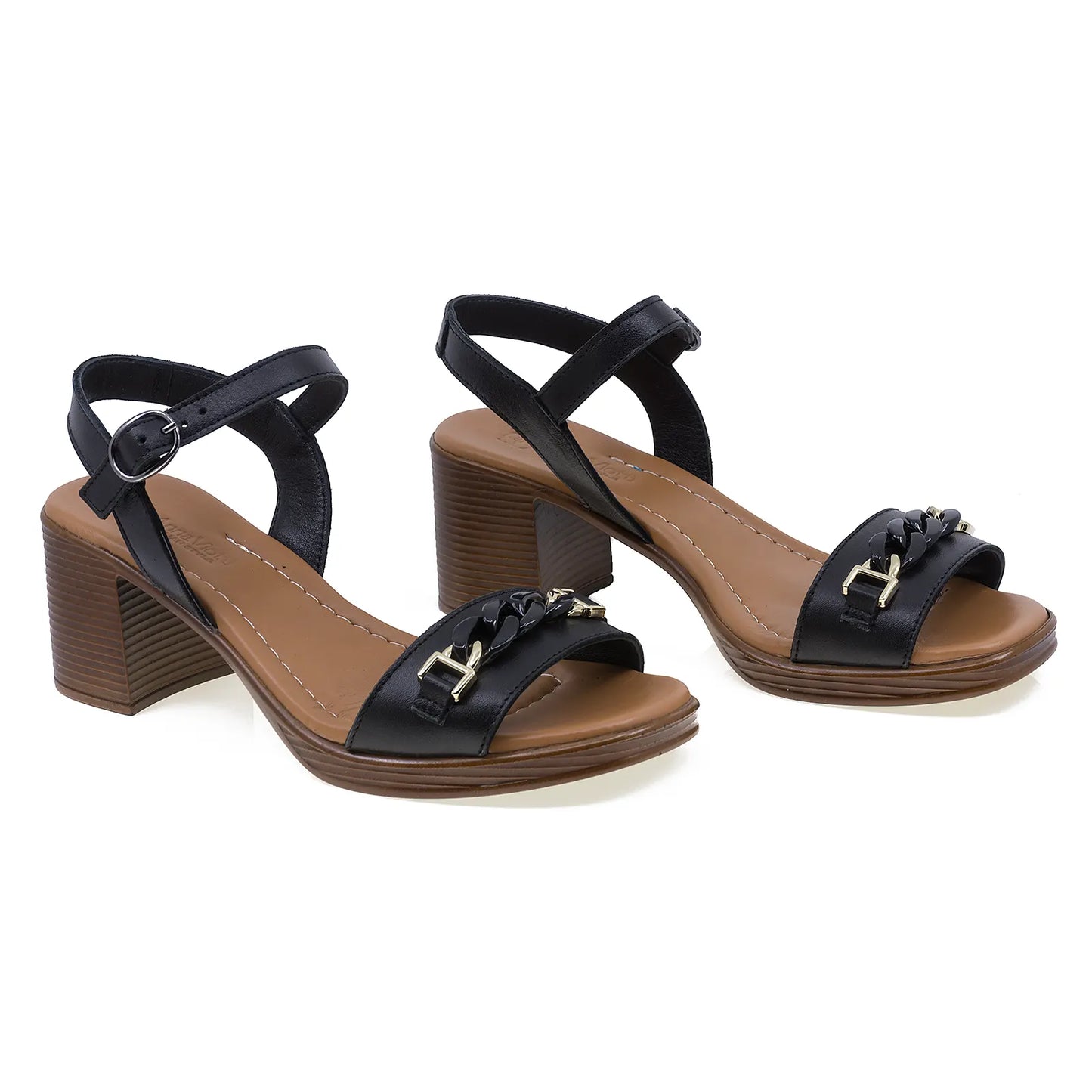 Sandale dama casual Anna Viotti piele naturala D42-13131 negru