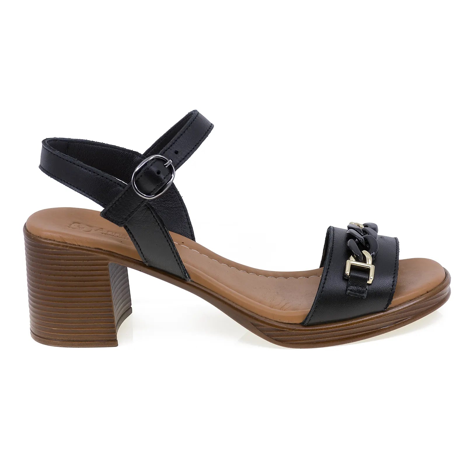 Sandale dama casual Anna Viotti piele naturala D42-13131 negru