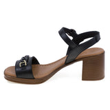 Sandale dama casual Anna Viotti piele naturala D42-13131 negru
