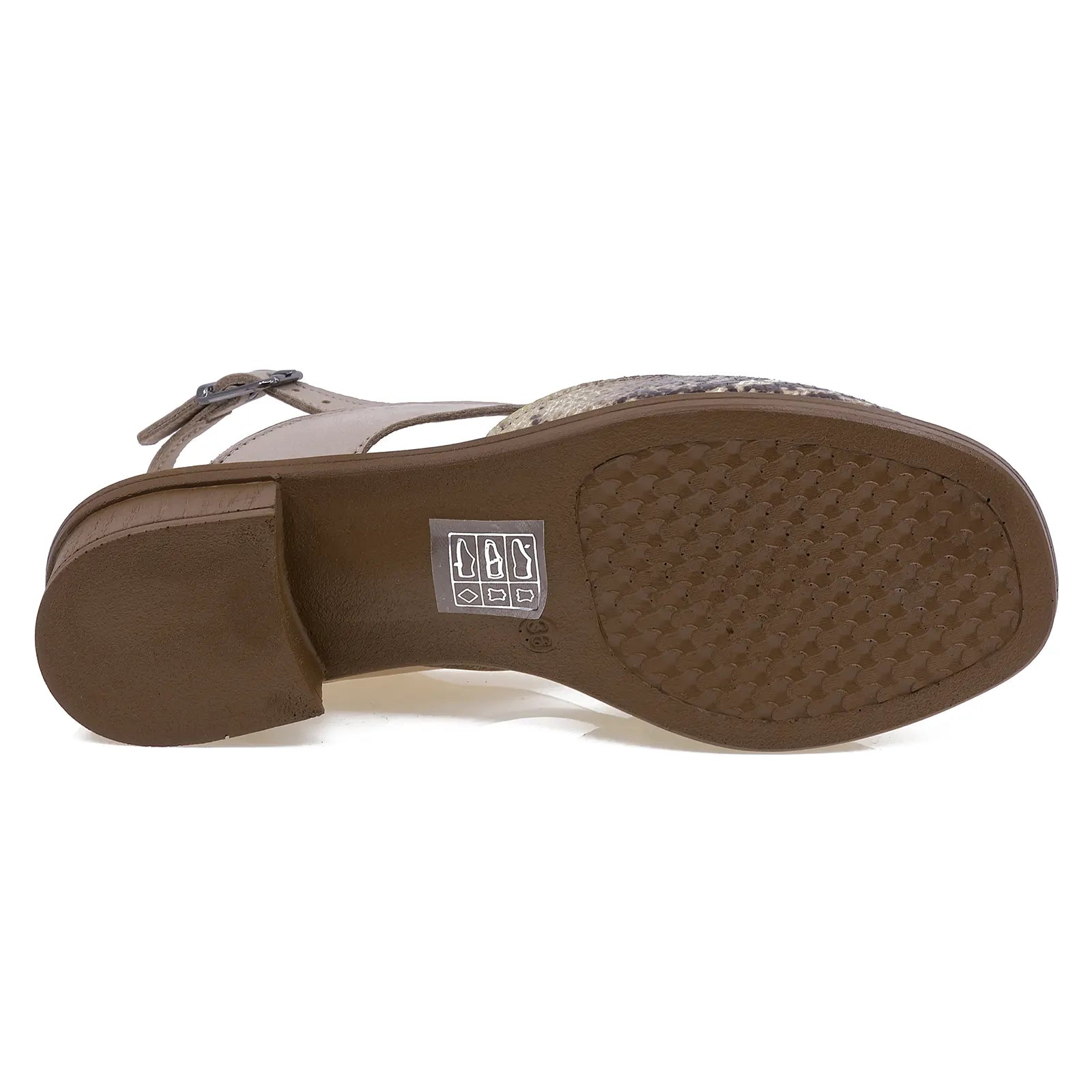 Sandale dama casual Anna Viotti piele naturala D42-6020 bej-5