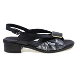 Sandale dama casual Anna Viotti piele naturala D42-6020 negru