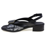 Sandale dama casual Anna Viotti piele naturala D42-6020 negru