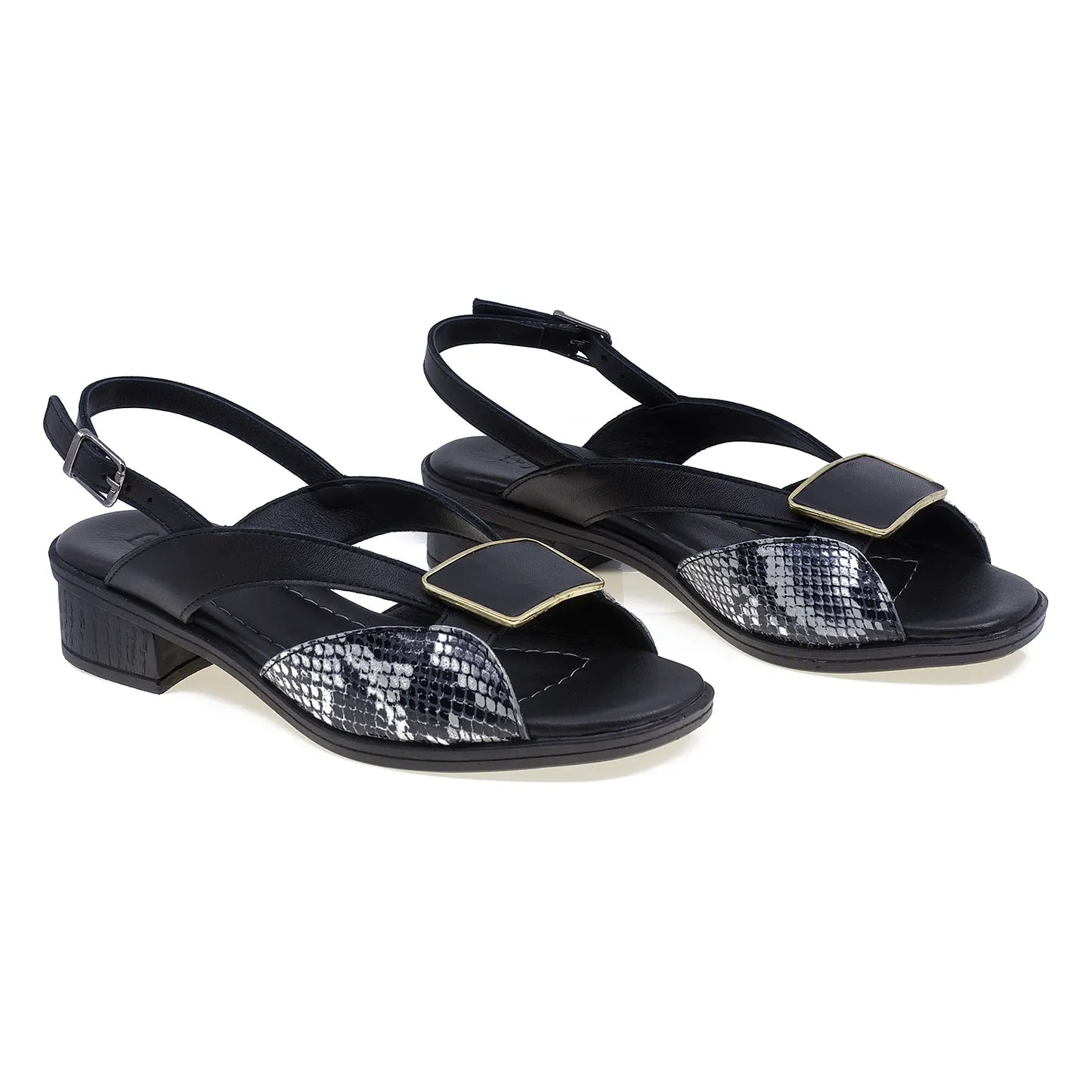Sandale dama casual Anna Viotti piele naturala D42-6020 negru