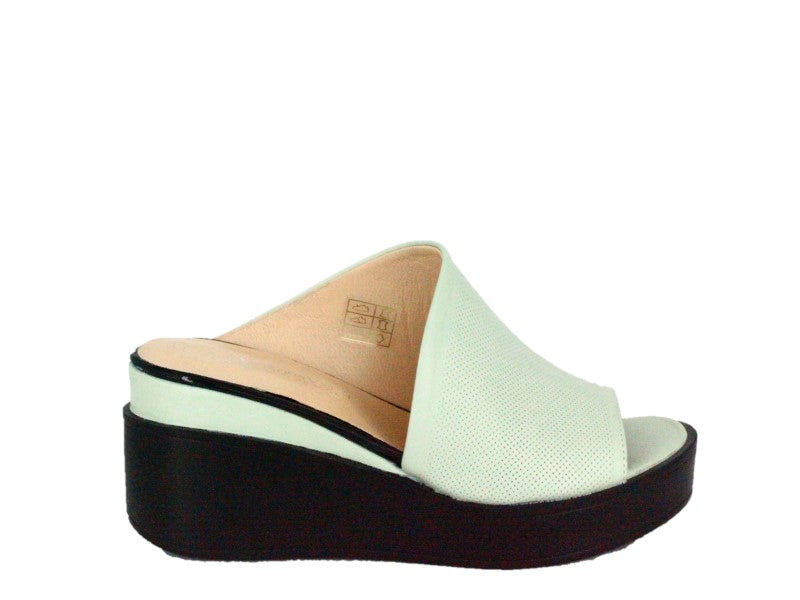 Saboti dama ANNA VIOTTI Verde Menta din piele naturala