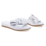 Papuci dama casual Anna Viotti piele naturala D45-2479 alb