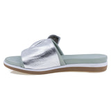 Papuci dama casual Anna Viotti piele naturala D45-2479 verde