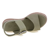 Sandale damă piele verde Anna Viotti D45-2563 – vedere de sus, barete și talpă anatomică