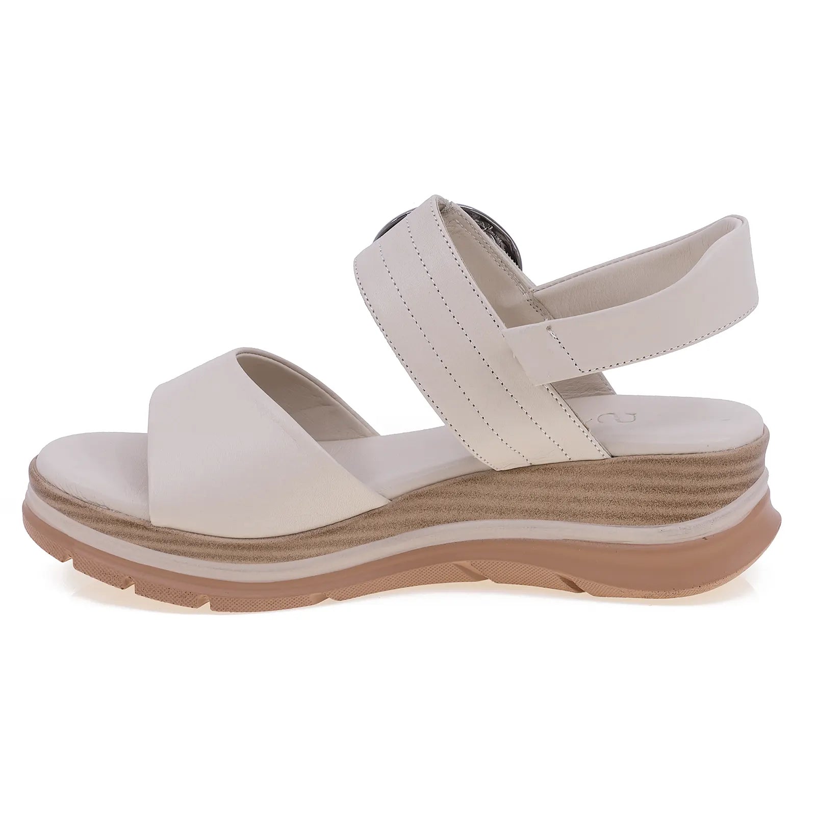 Sandale dama casual Anna Viotti piele naturala D45-2563 bej