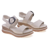 Sandale dama casual Anna Viotti piele naturala D45-2563 bej