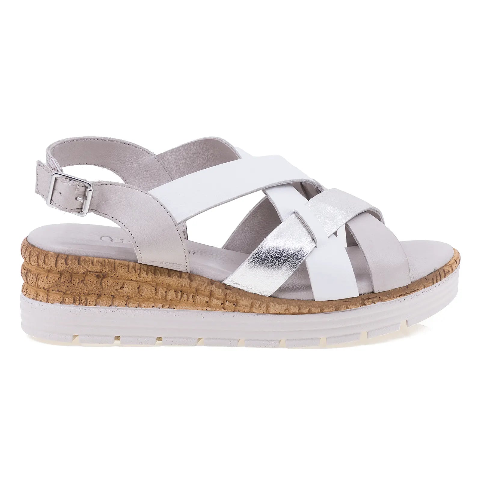 Sandale dama casual Anna Viotti piele naturala D45-2572 gri