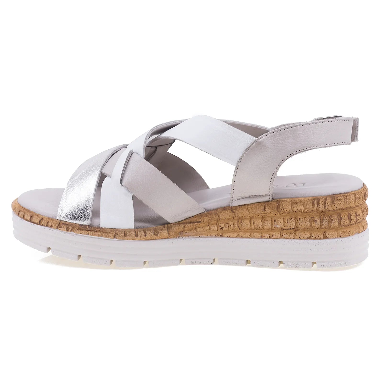 Sandale dama casual Anna Viotti piele naturala D45-2572 gri