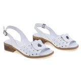 Sandale dama casual Anna Viotti piele naturala D50-1671 alb