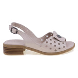 Sandale dama casual Anna Viotti piele naturala D50-1671 pudra