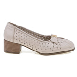 Pantofi dama casual Anna Viotti piele naturala D50-5654 bej
