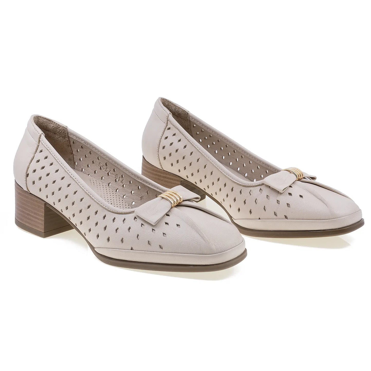 Pantofi dama casual Anna Viotti piele naturala D50-5654 bej