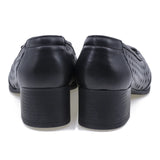 Pantofi damă Anna Viotti D50-5654 – vedere spate, finisaj neted din piele naturală neagră