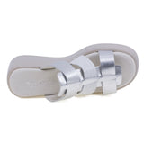 Papuci dama casual Anna Viotti piele naturala D54-1602-213 argintiu-3