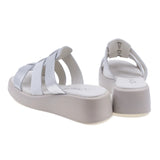 Papuci dama casual Anna Viotti piele naturala D54-1602-213 argintiu-4