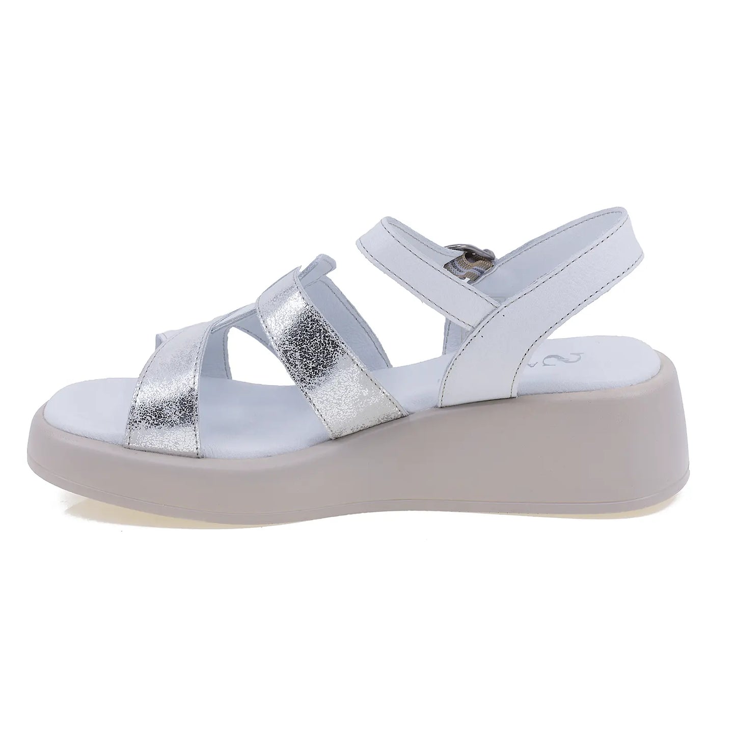Sandale dama casual Anna Viotti piele naturala D54-1603-213 alb
