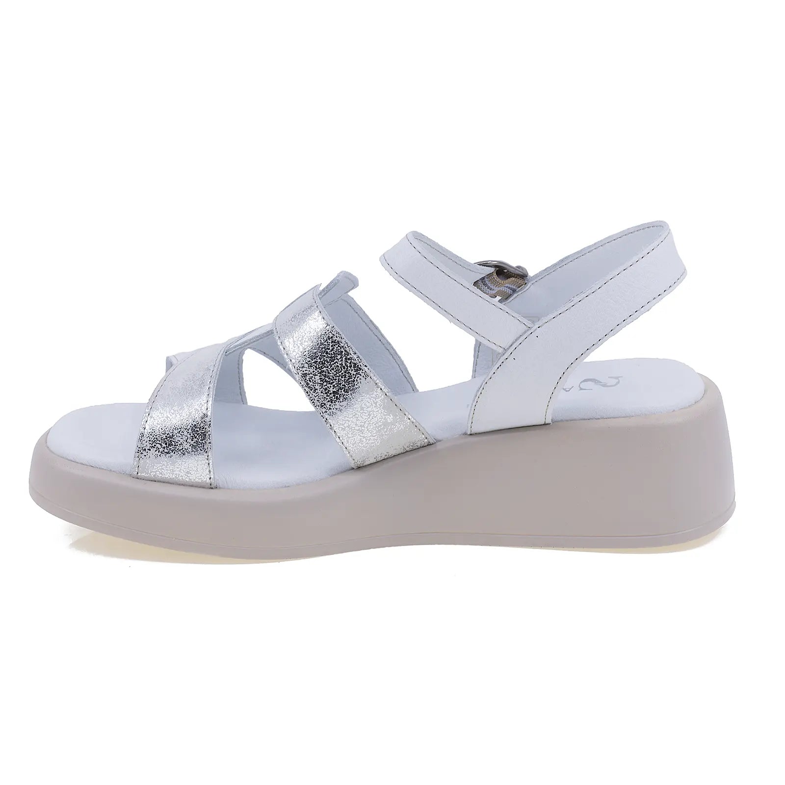 Sandale dama casual Anna Viotti piele naturala D54-1603-213 alb