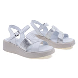 Sandale dama casual Anna Viotti piele naturala D54-1603-213 alb