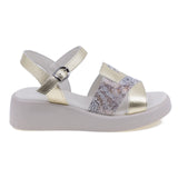 Sandale dama casual Anna Viotti piele naturala D54-1603-213 auriu