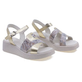 Sandale dama casual Anna Viotti piele naturala D54-1603-213 auriu
