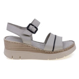 Sandale dama casual Anna Viotti piele naturala D56-1123 gri