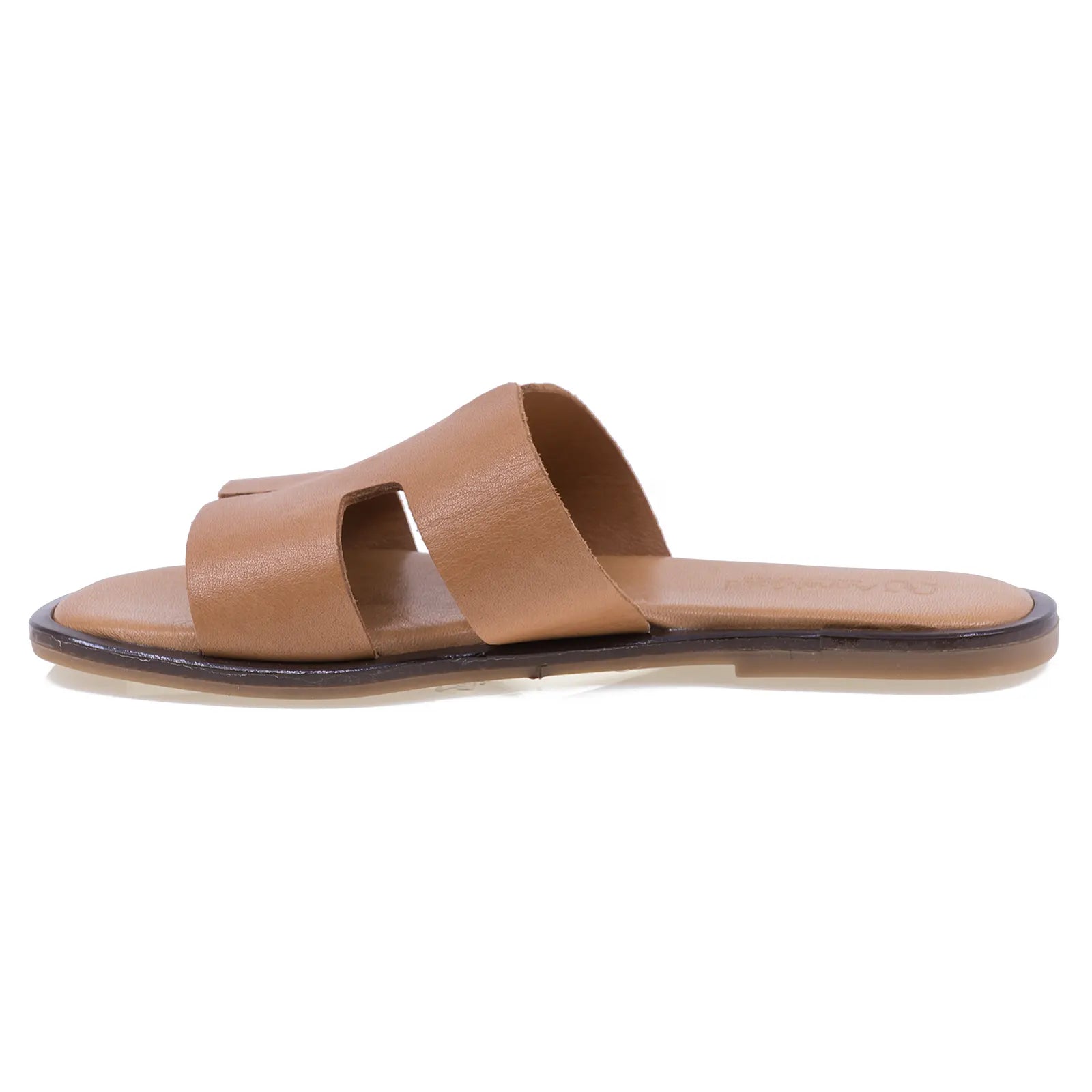 Papuci dama casual Anna Viotti piele naturala D58-2317 coniac