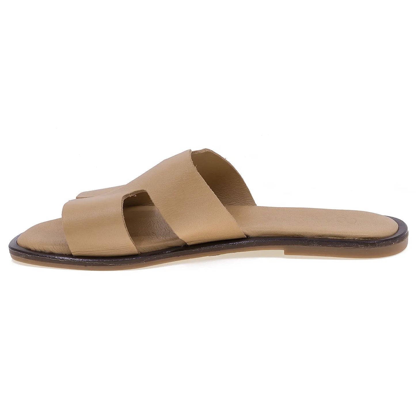 Papuci dama casual Anna Viotti piele naturala D58-2317 bej cappuccino