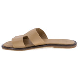 Papuci dama casual Anna Viotti piele naturala D58-2317 bej cappuccino