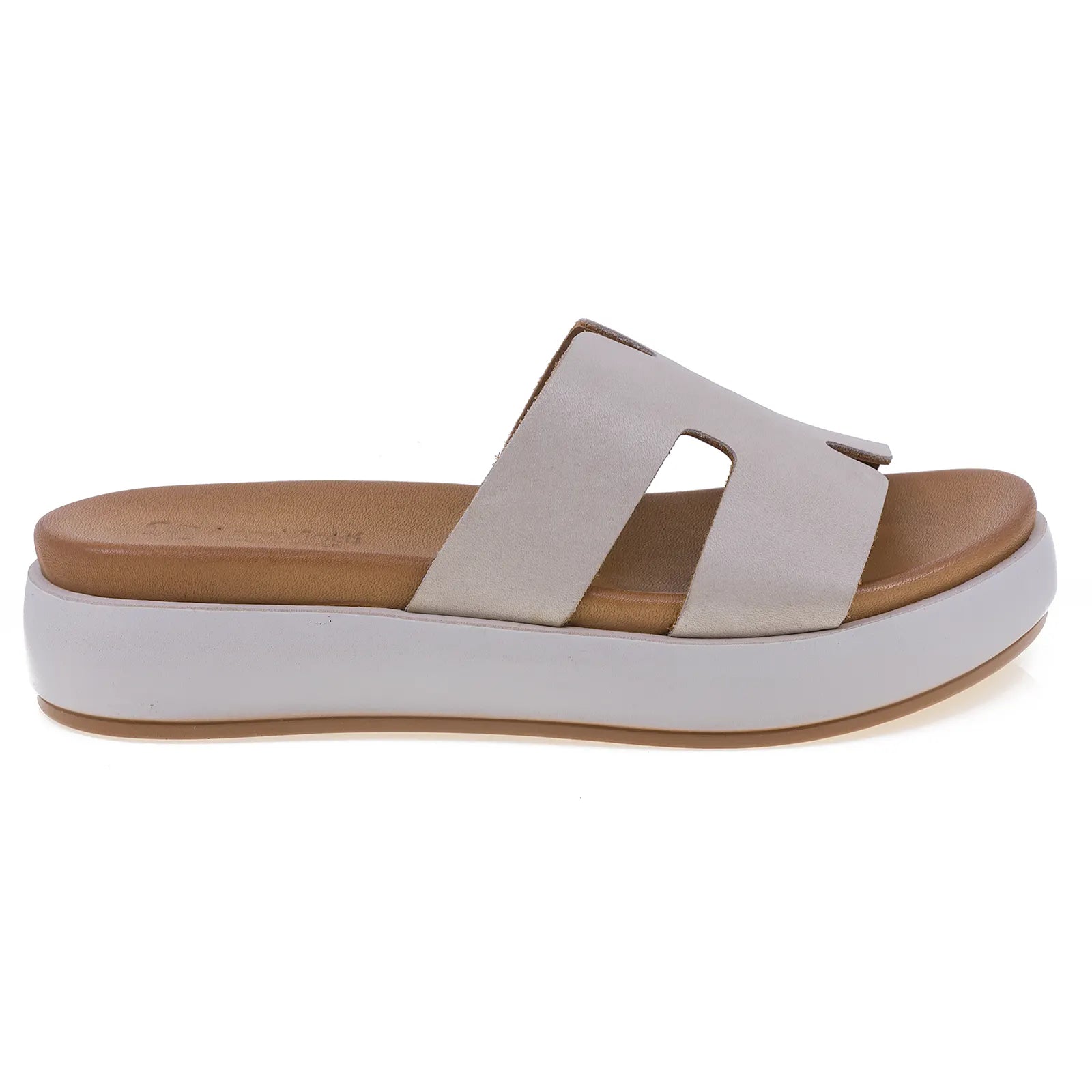 Papuci dama casual Anna Viotti piele naturala D58-2713 gri