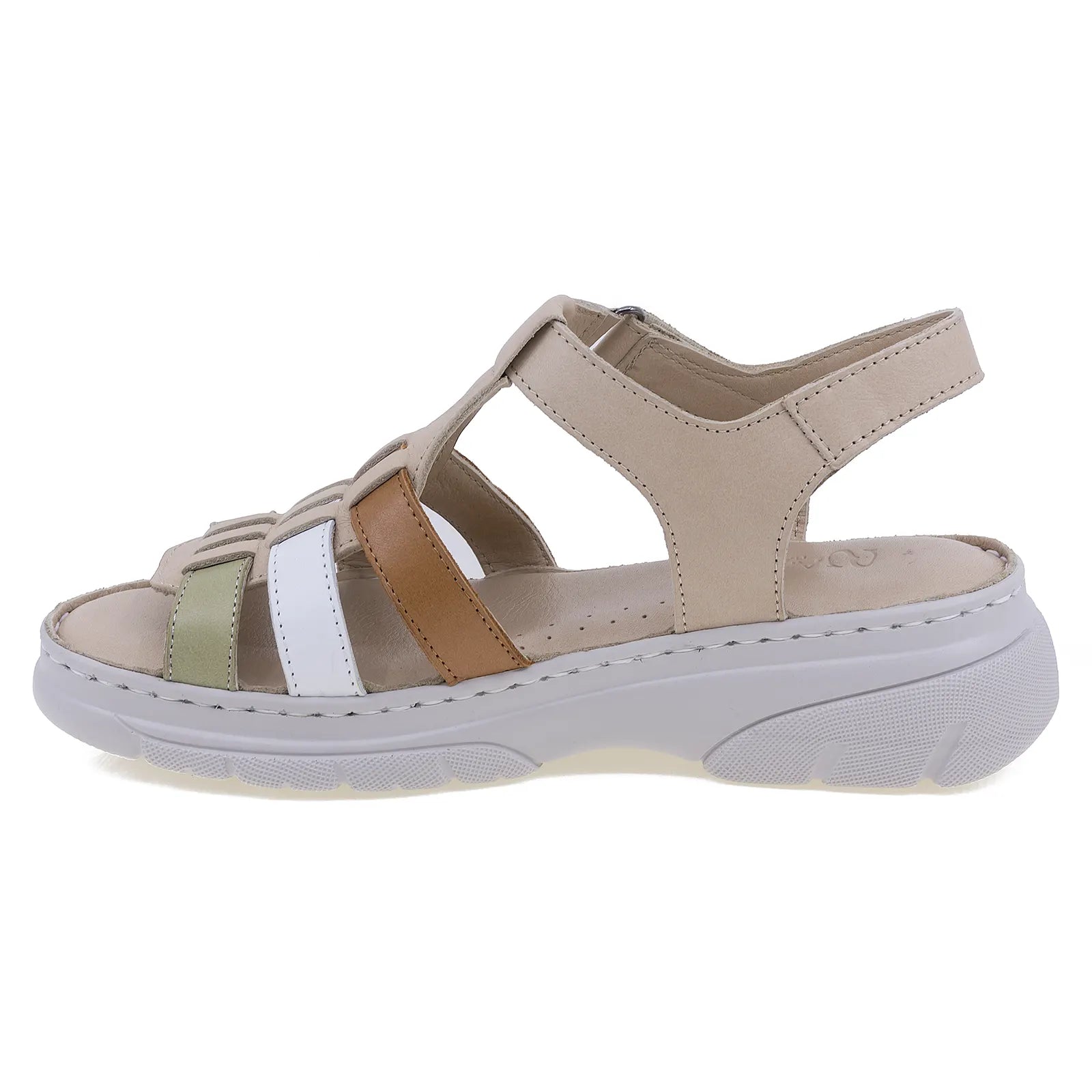Sandale dama casual Anna Viotti piele naturala D60-336BEJ bej