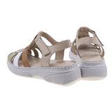 Sandale dama casual Anna Viotti piele naturala D60-336BEJ bej